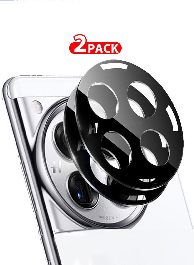 2 Pack For OnePlus 12 Tempered Glass Camera Lens Protector Round Edge and 99% HD Clarity Camera Lens Protector