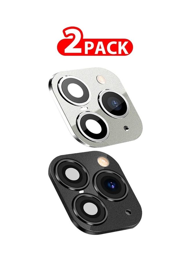 2 Pack For iPhone X XS Duplicate Camera Lens Upgrade Protective Lens Change iPhone X XS To 11 Pro 11 Pro Max Black/White