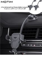 2 Pcs Universal Car Phone Holder Long Arm Suction Cup Phone Holder Car for Dashboard Windshield for Most Smartphone