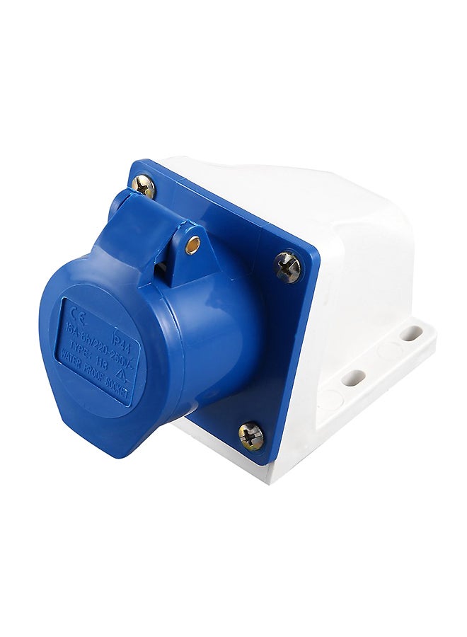 240V 16 Amp 3 PIN Industrial Plug Wall Socket Blue