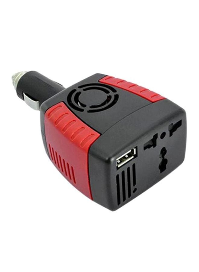 3-Pin Electric Converter And Charger Black/Red