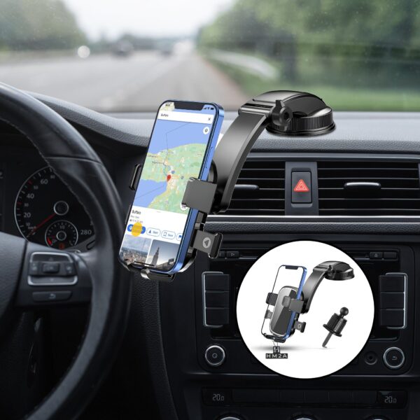 Car Phone Holder Stand for Dashboard Windshield Air Vent Car Mount for iPhone 14 Pro Max Plus Samsung most Phones