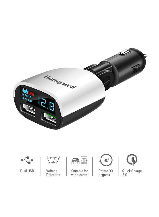 Dual USB with LED Display Car Charger