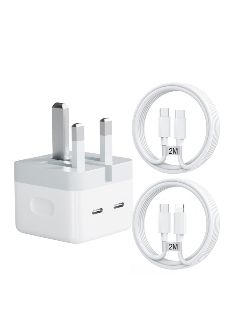 Fast Charger for iPhone 35W Charger Cable and Plug Dual USB Type C Charger Plug with 2Pack Fast charging Cable USB C Charger with Cable for iPhone 14 13 12 Pro Max iPad Galaxy etc