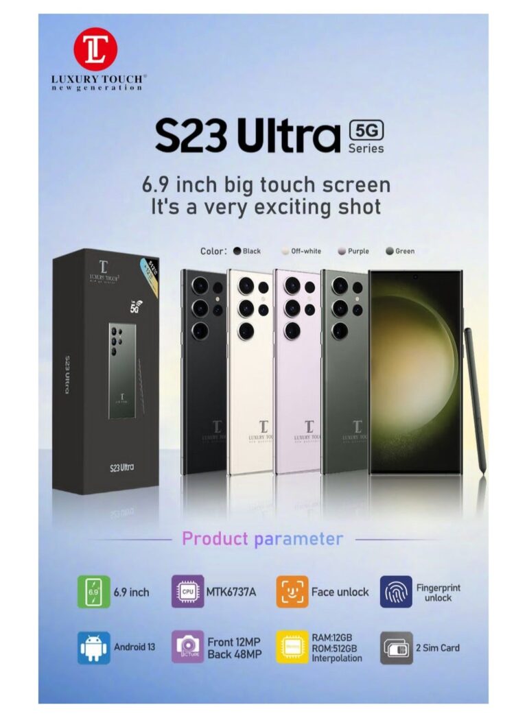 LUXURY TOUCH S23 ultra 5G 12GB RAM 512GB ROM  Green