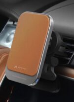 Premium 15W Magnetic Wireless Charger MagSafe Leather Car Holder