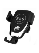 Qi Fast Wireless Car Charger With Car Phone Holder For Mobile Phones Black