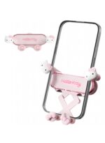 Upgraded Cute Pink Car Phone Holder - Gravity Auto Lock Mount with Sturdy Air Vent Clip for iPhone