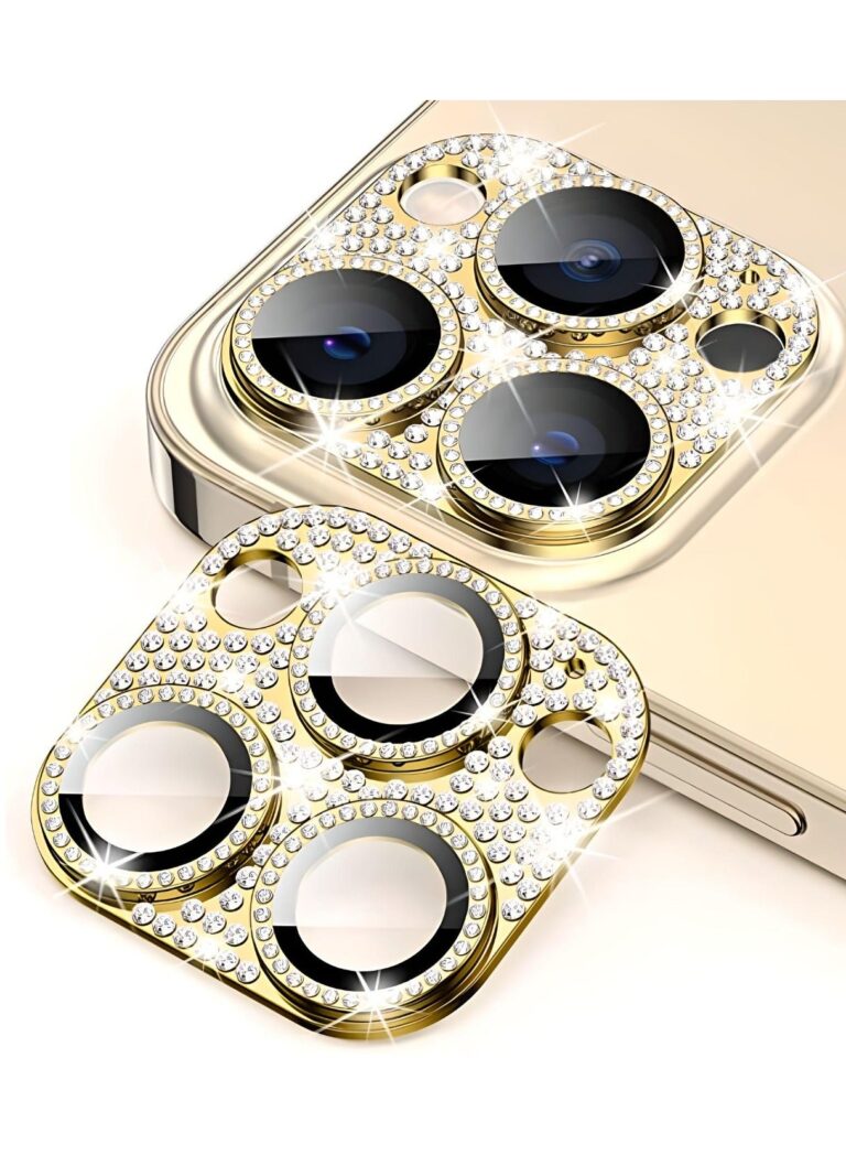 iPhone 14 Pro/14 Pro Max Gold Diamond Purple Lens Protector