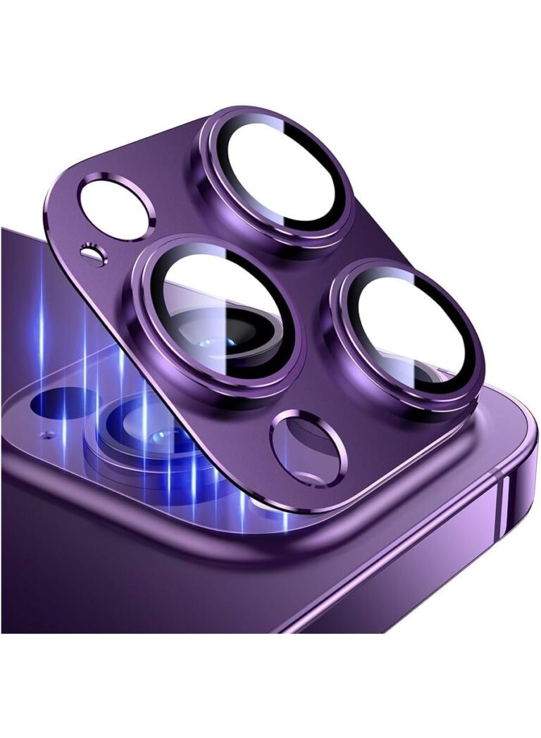 iPhone 14 Pro/14 Pro Max - Purple - Aluminium Camera Lens Protector【Case Friendly】Ultra-thin