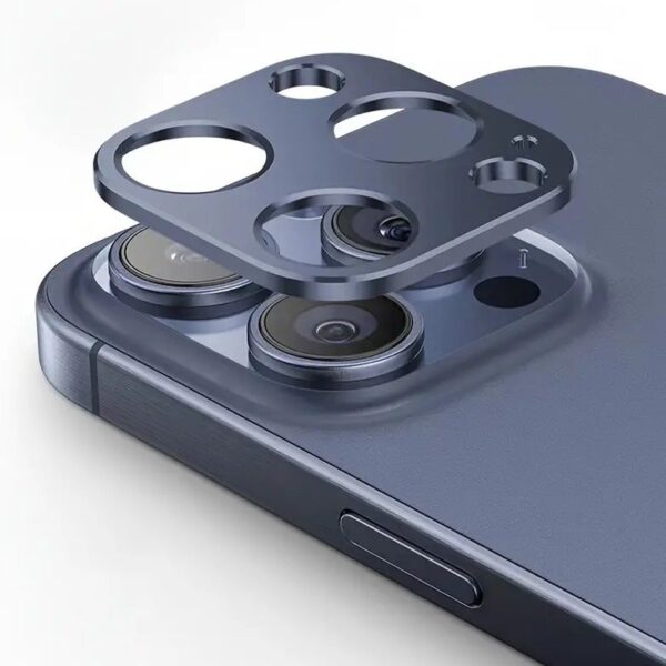 iPhone 15 Pro/15 Pro Max - Blue - Aluminium Camera Lens Protector【Case Friendly】Ultra-thin