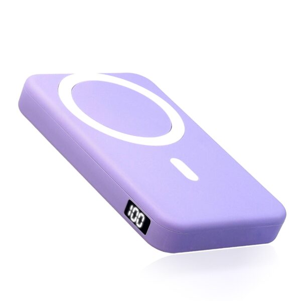 10000 mAh Magnetic MagSafe Wireless Portable Power Bank Charger Purple