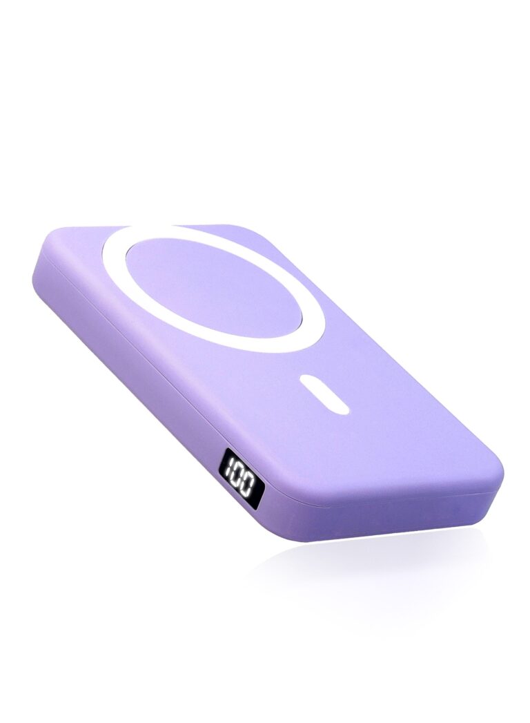 10000 mAh Magnetic MagSafe Wireless Portable Power Bank Charger Purple