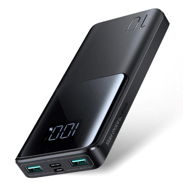 10000 mAh Power Bank With 22.5W Fast Charging and LED Digital Display 1*USB C & 2*USB A Ports Charge up to 3 devices Simultaneously