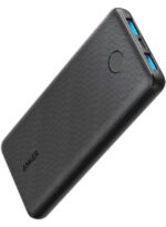 10000 mAh Power Core III 10K Slim And Powerful Portable Battery With Two USB-A Port Outputs And One USB-C PD Input 12 watt Black