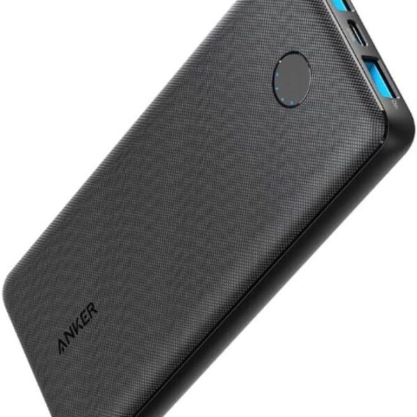 10000 mAh Power Core III 10K Slim And Powerful Portable Battery With Two USB-A Port Outputs And One USB-C PD Input 12 watt Black