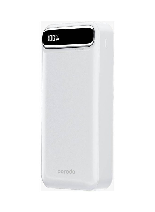 10000.0 mAh Porodo Powerbank 10000 Mah White