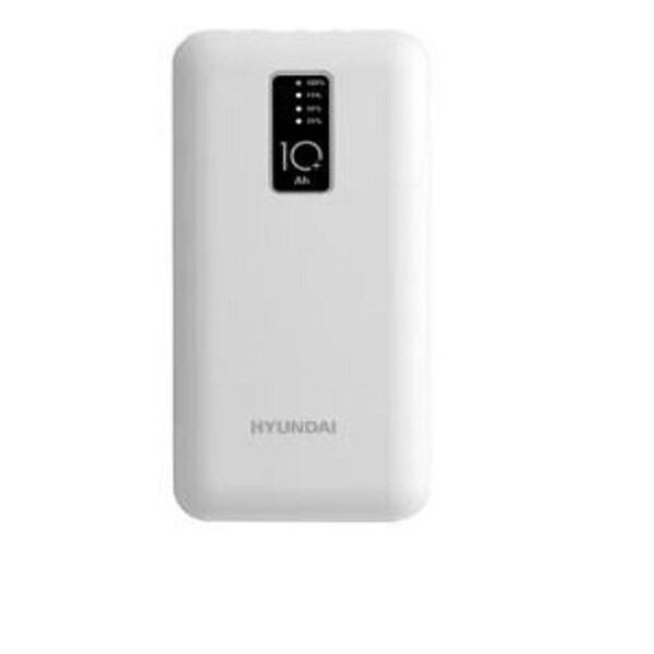 10000mAh Power Bank with Led Display Charging Status 3 in 1 White