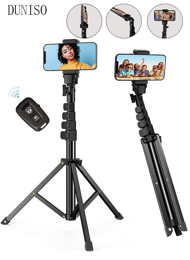 160CM Gimbal Stabilizer for Smartphone Extendable Selfie Stick Tripod with Wireless Remote Gimbal Stabilizer with Auto Balance Phone Holder for All Cell Phone