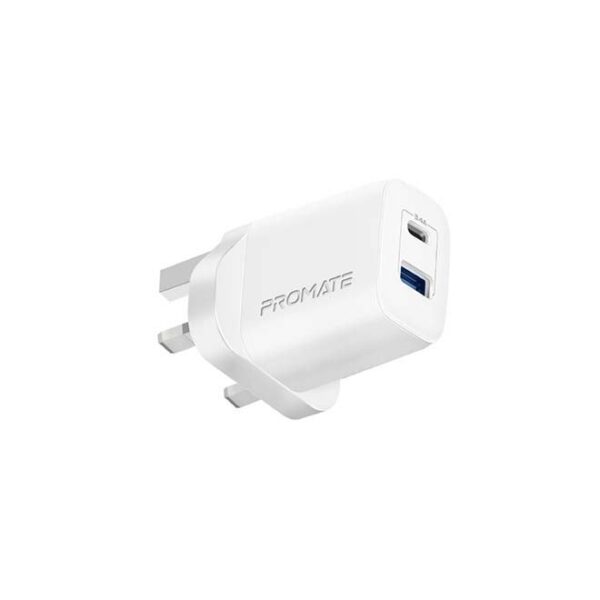 17W High-Speed Dual Port Charger White