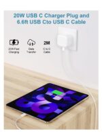 UK Wall Plug Adapters and Durable Nylon Braided Type C to C Charging Cable for iPhone 15 Plus Pro Max