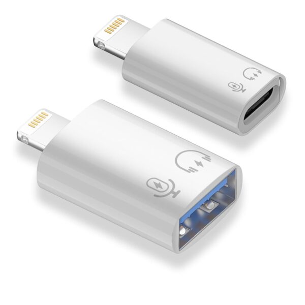 2 Pack Lightning to USB C Adapter