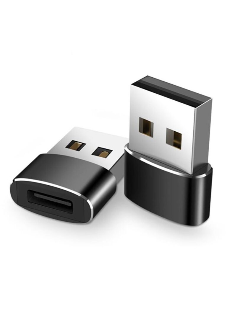 2 Piece USB Male to Type C Female Adapter