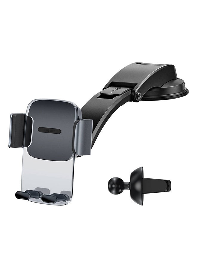 2-in-1 Easy Control Clamp Car Phone Holder Dashboard/Air Vent 360 Degrees Rotatable Car Phone Stand Car Mobile Stand Compatible with iPhone 13 Pro/Pro Max/Mini