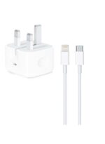 2 in 1 Pack of 20W USB-C Power Adapter and USB-C to Lightning Cable 2m white