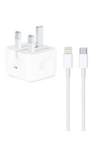 2 in 1 Pack of 20W USB-C Power Adapter and USB-C to Lightning Cable 2m white