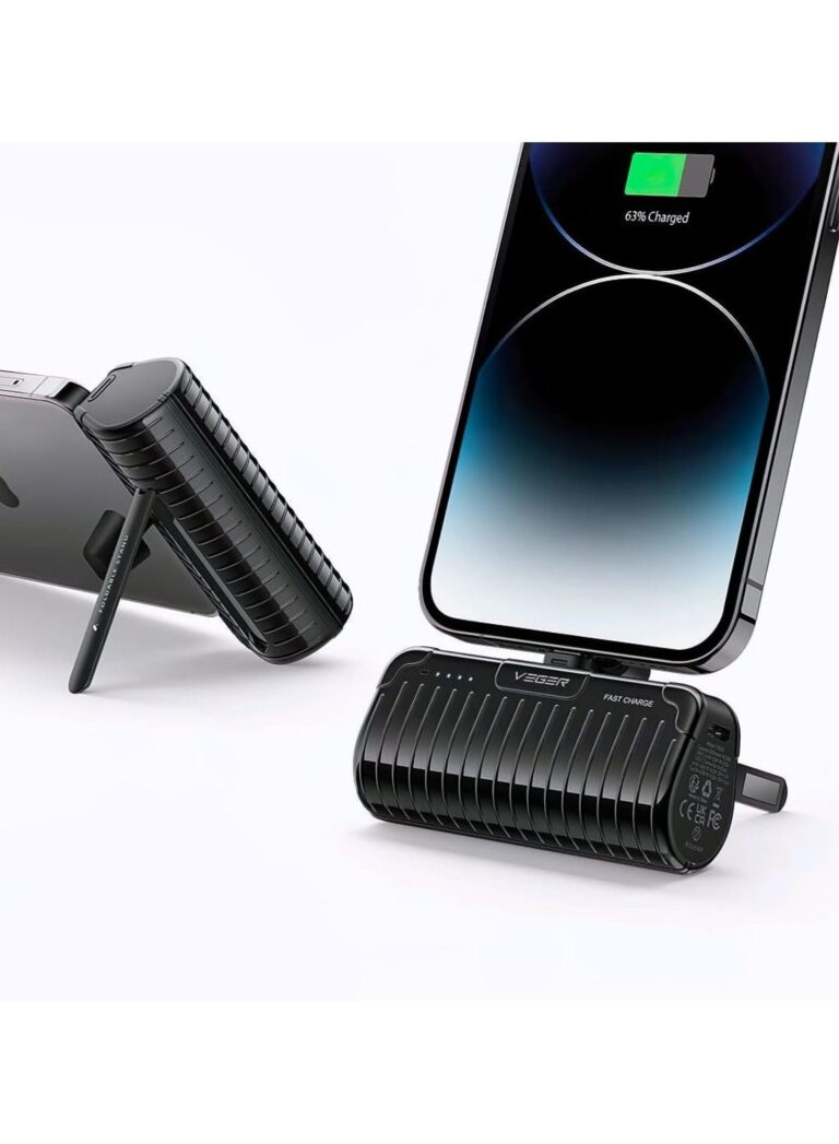 20W Portable Fast Charging Built-in Lightning Connector Stand Power bank 5000mAh PD3.0 iPhone connector Fast Charging Battery pack