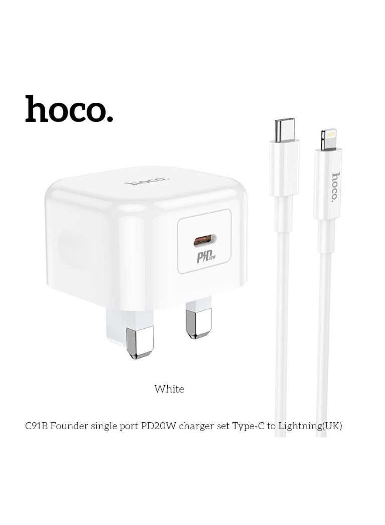 20W Type C PD Fast Charger with 1m Type C Lightning Cable Wall Power Compatible with iPhone 12 Pro Max/SE 2020/11/XR/XS/X/8/7