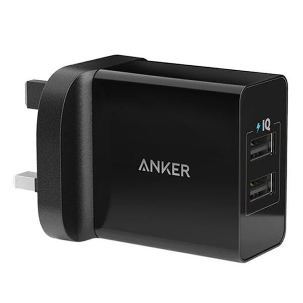 24W Dual-Port USB Charger Black