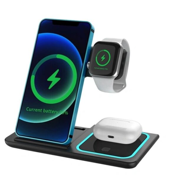 3 in 1 Wireless Charging Station For Apple & Samsung