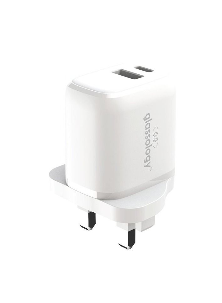 30W USB A & C Dual Fast Charger Compact Smart Travel Wall Charger