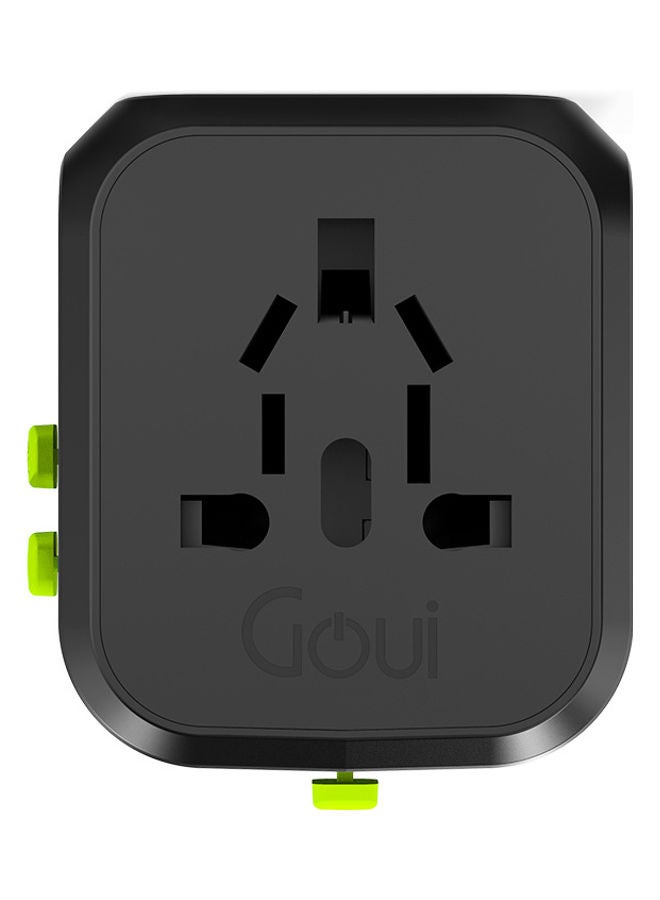 30W UniqPD Universal Travel Charger Black/Green