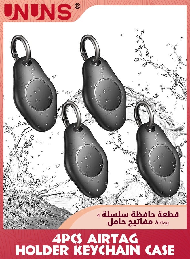 4 Pack Waterproof Airtag Holder Keychain Case