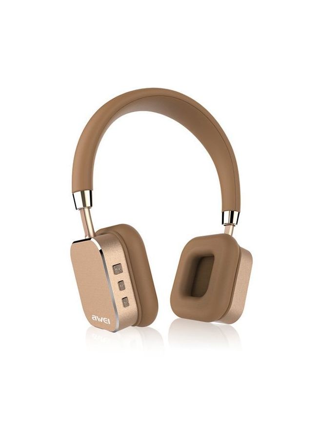 A900BL Bluetooth Bass Stereo Wireless On- Ear Headphones Gold