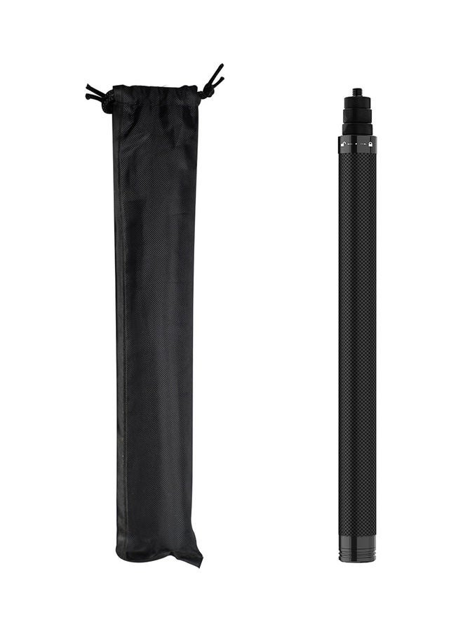 Adjustable Selfie Stick With Storage Bag Black