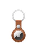 AirTag Leather Key Ring Saddle Brown