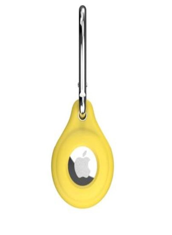 Apple AirTag Secure Holder with Spring Clip Snap Hook - Durable Scratch Resistant Case With Open Face & Raised Edges - Protective AirTag Keychain Accessory For Keys