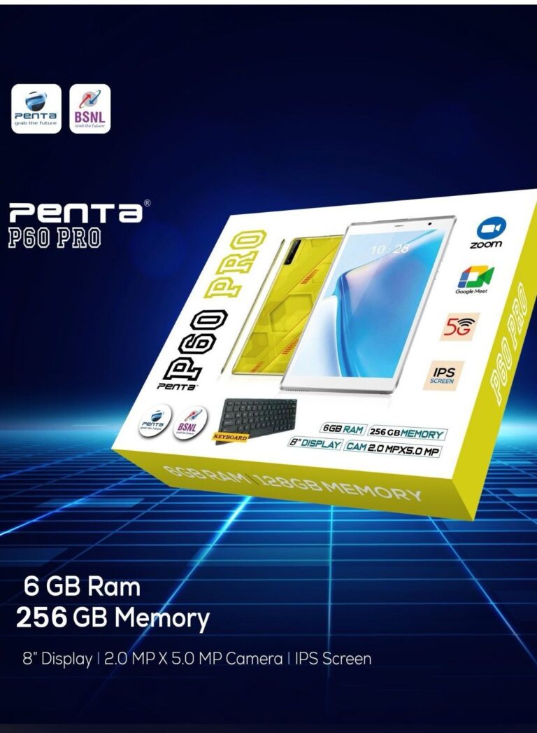 BSNL Penta 5G Wi-Fi tab P60 pro with keyboard 6gb RAM 256gb memory