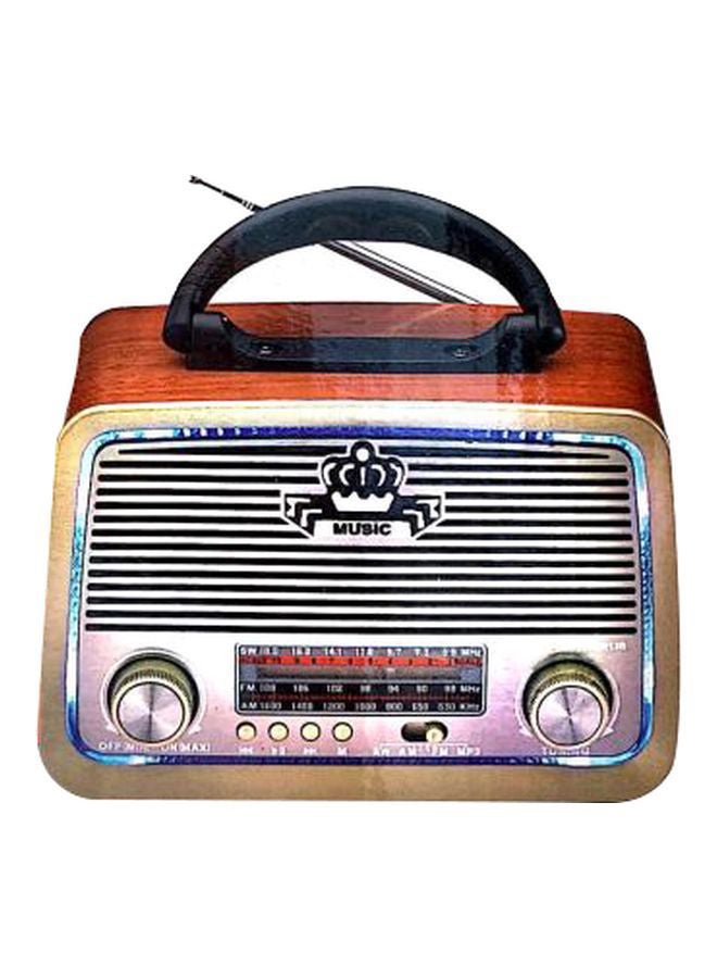 Bluetooth Radio Speaker Brown/Black/Silver