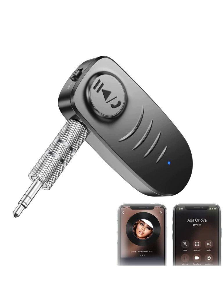 Bluetooth Receiver Aux Adapter for Car & Home Stereo Wired Headphones