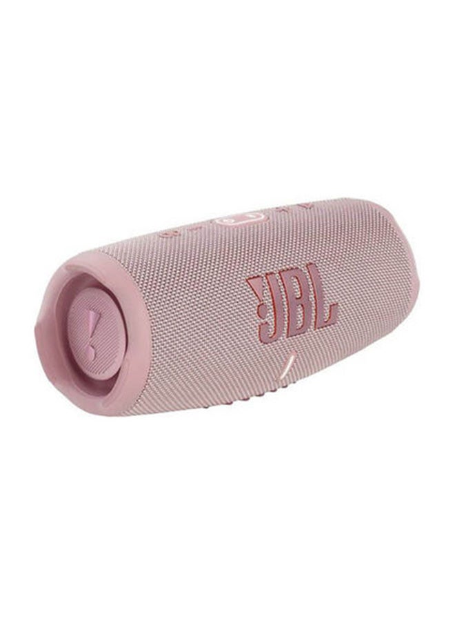 Charge 5 Portable Speaker - Built In Powerbank - Powerful Pro Sound - Dual Bass - 20H Battery - Ip67 Waterproof Pink