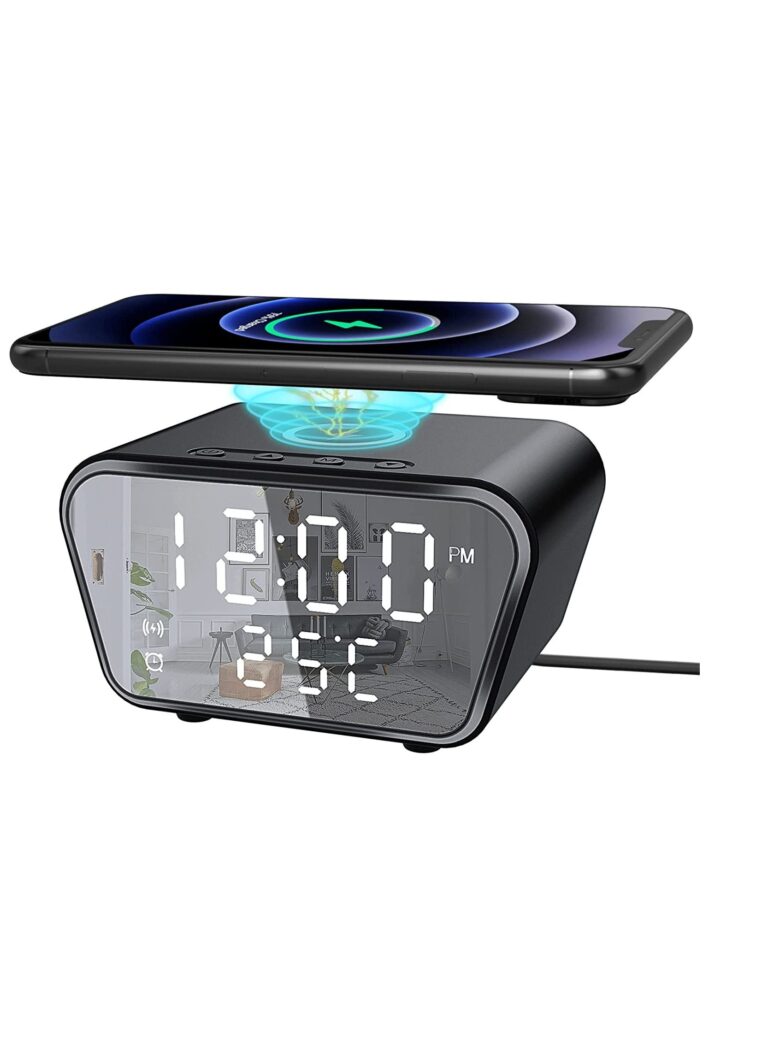 Digital Alarm Clock with Wireless Charging