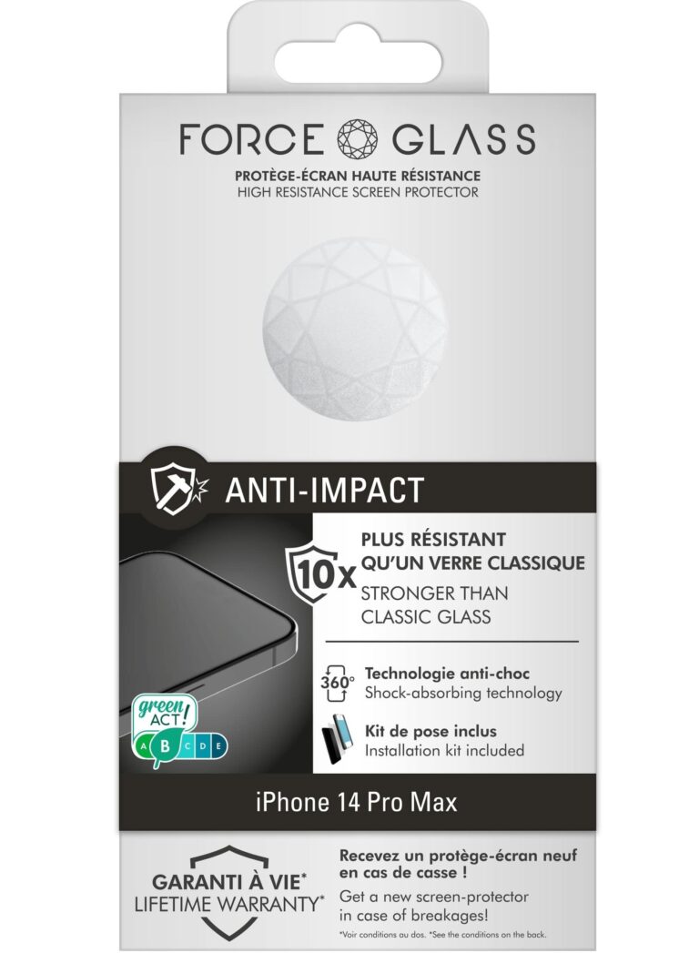 Force Glass IPhone 14 Pro Max 3D Anti Impact Screen Protectors Lifetime Warranty