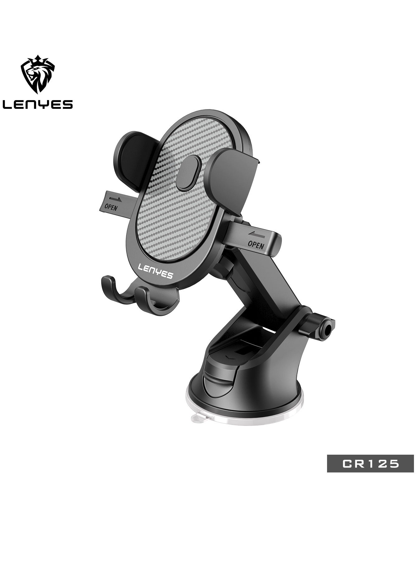 Lenyes Car Phone Mount for Auto Hands Free 360°All-Round Rotation Design