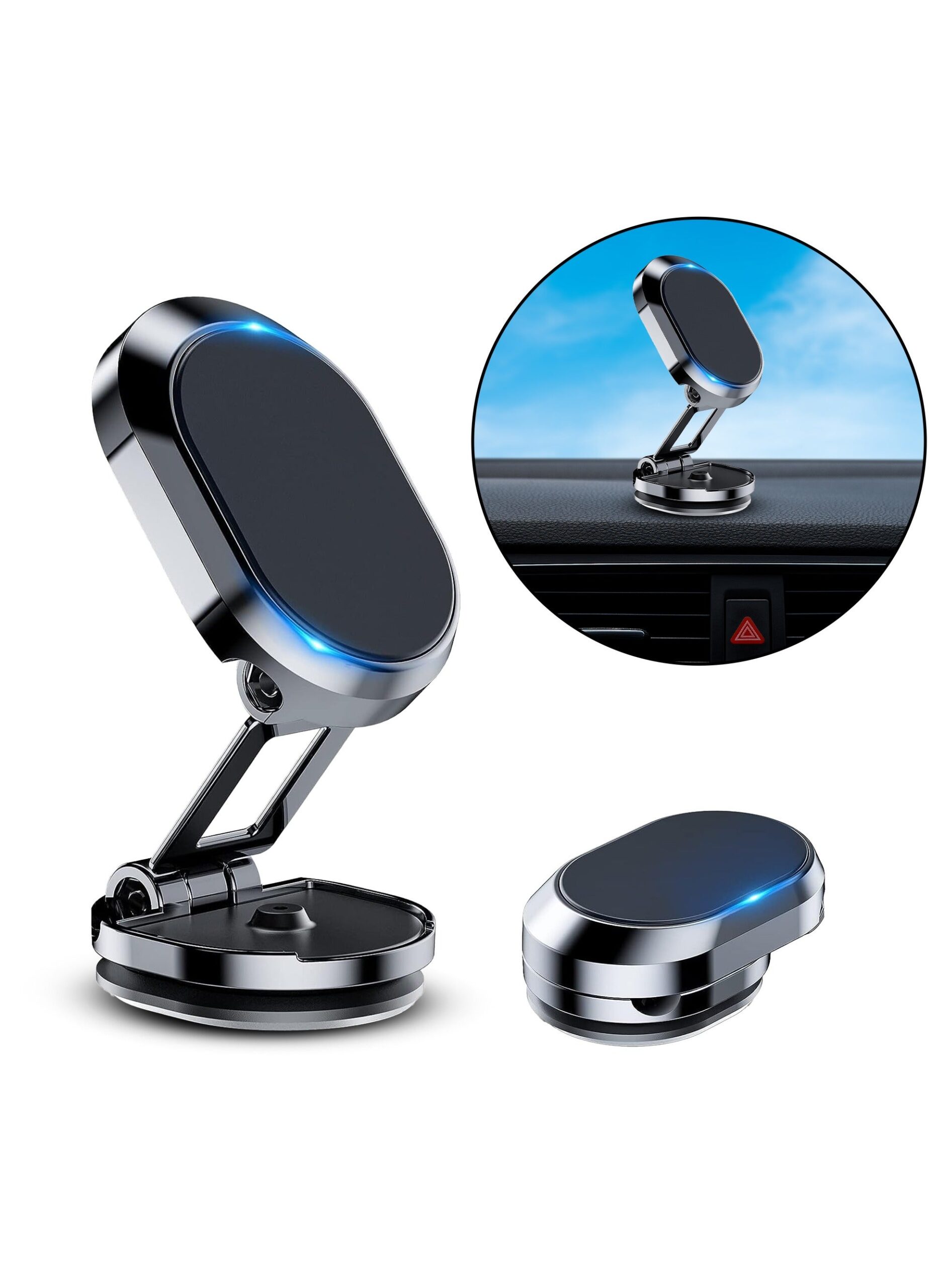 Magnetic Car Phone Holder Foldable Dashboard Phone Holder for Car