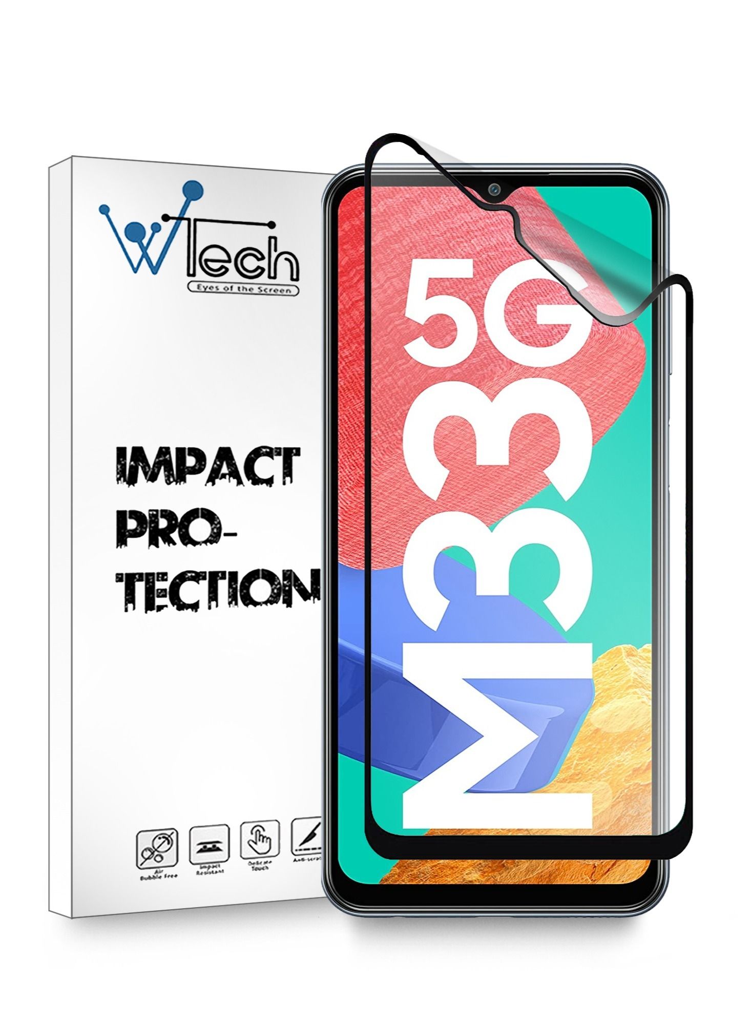 Matte Ceramics Full Coverage Screen Protector For Samsung Galaxy M33 5G 6.6 Inch Clear/Black